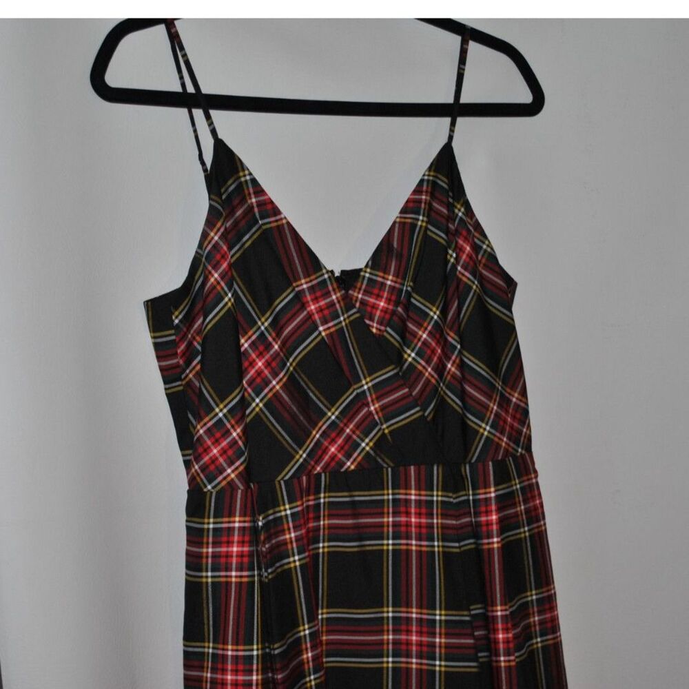 J. Crew Black Stewart Tartan Spagetti Stap Dress Size 8 - Picture 13 of 13
